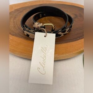 Cleobella NWT Thin Pony Haired Dyed Leopard Belt